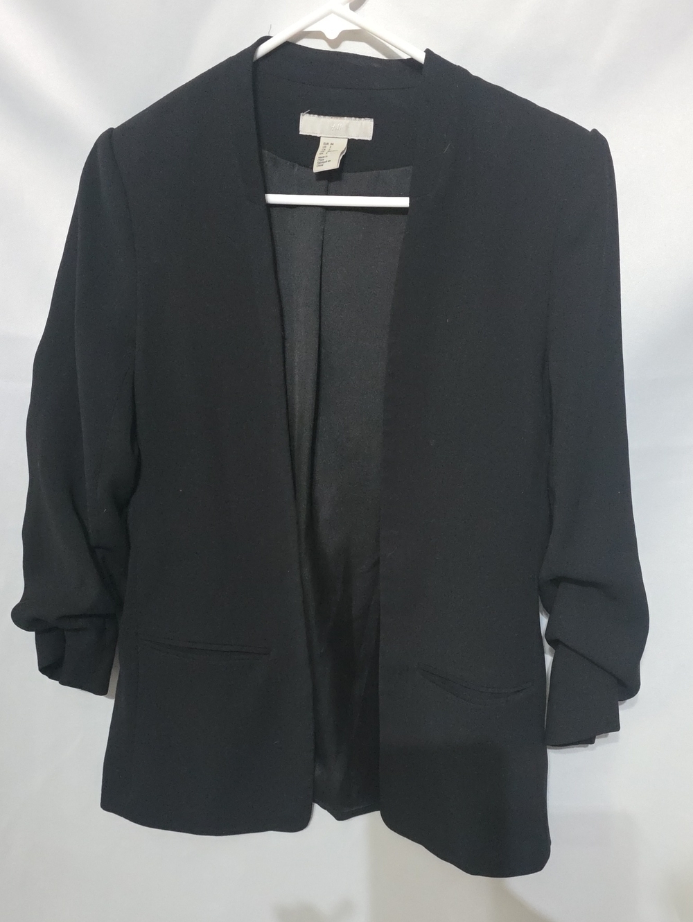 J. Jill Black Open-Front Collarless Women's Blazer